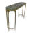 Marble Console Table with Metal Base Stone Top, Gold Finish, Modern Entryway or Hallway Accent Green 33"