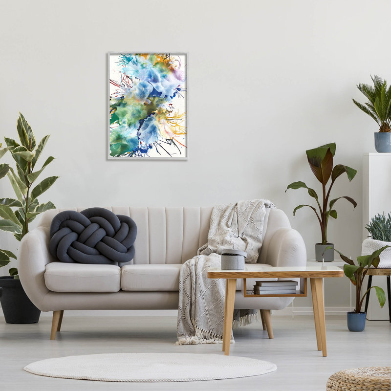 Art giclée chaotique abstrait par Jodi Fuchs, H 30 po x l 24 po x P 1,5 po, Estampe numérique Farmhouse