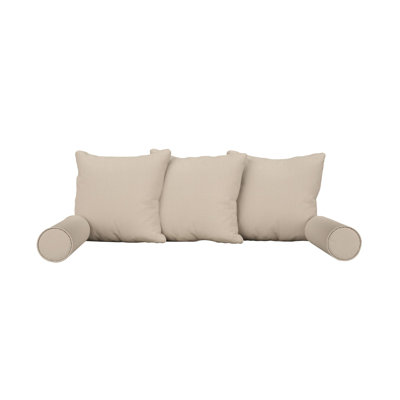 Ensemble de coussins de lit Swing, simple, style 1, brun clair lin
