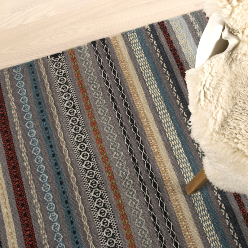 Barrows Striped Hand Woven Area Rug, Rectangle 160 x 230cm