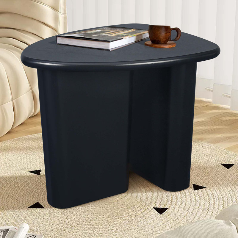 Tapered Tabletop Side Table, Antique Black