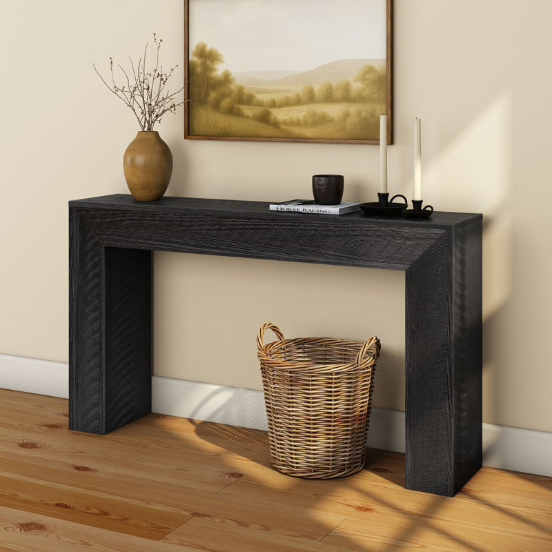 Grande console rustique (56 po / 1422 mm), Rustique / Noir
