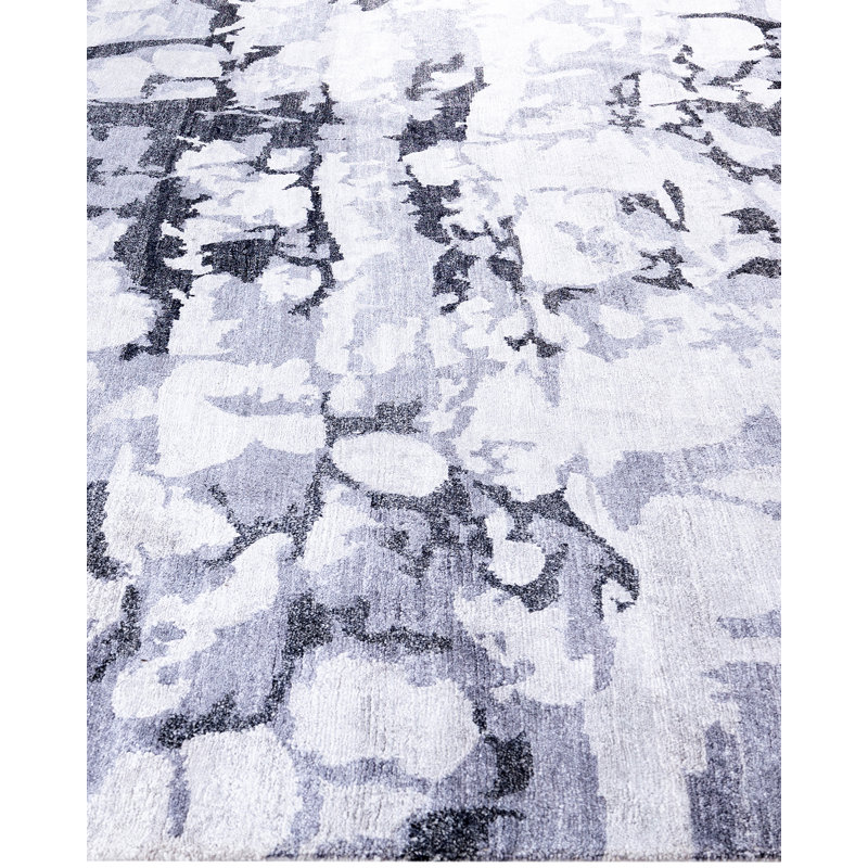 Overdyed One-of-a-Kind Rectangle 8'1" x 10'1" Hand Knotted Area Rug
