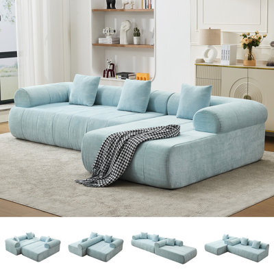 2-Piece Sofa with Chaise & Arm Chair