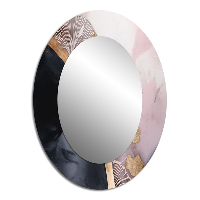 Miroir mural rose moderne Reverie III, 40 po x 30 po