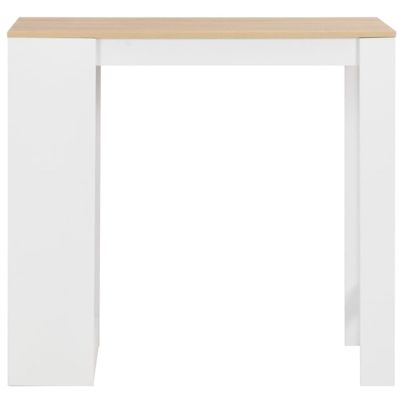 Atalanta Dining Table, White, Natural