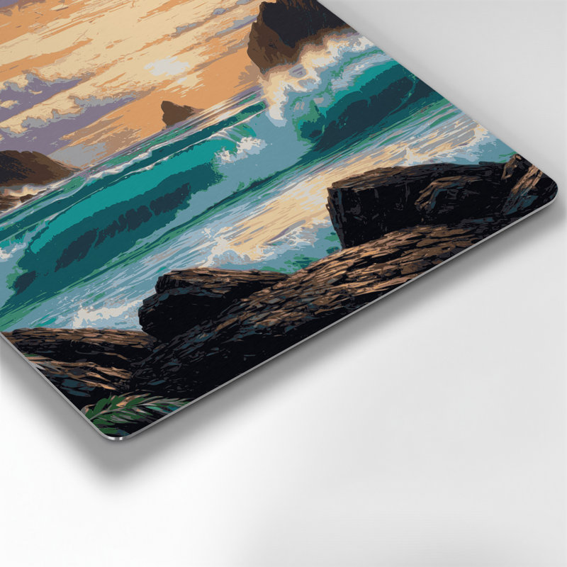 Art mural noir Hawaiian Rock Formations, H 32 po x l 32 po