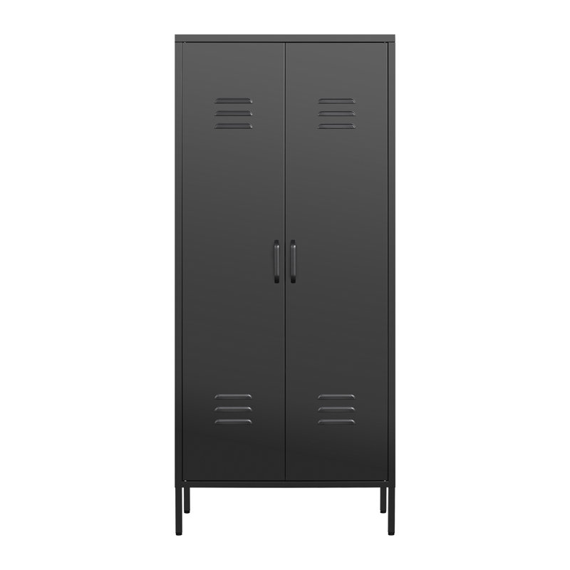 Storage Cabinet With Adjustable Shelves For Home Organization, Black