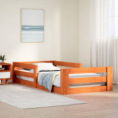 Lark Manor Bed Frame Without Mattress Solid Wood Pine
