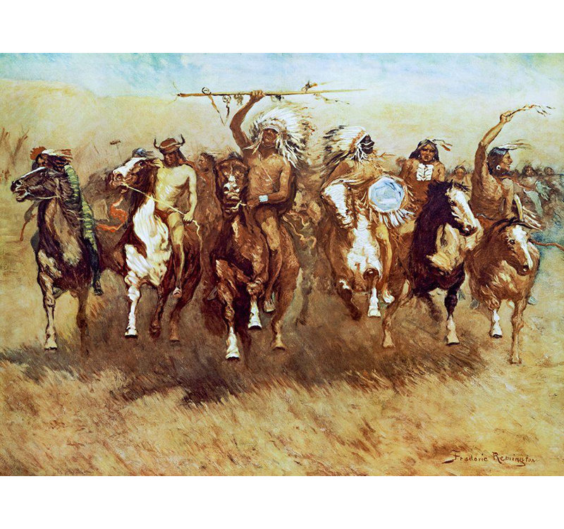 Art sur toile tendu avec Alcott Hill® Remington, Frederic Gallery: Victory Dance (97_64312) 64312, H 28 po x l 36 po