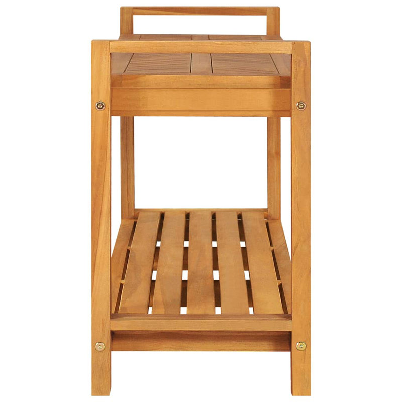Colunga Outdoor Bench, 50cm H x 120cm W x 30cm D, Brown