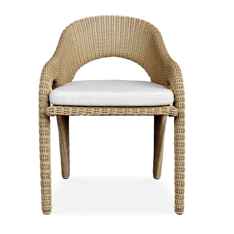 Fauteuil d'extérieur en osier Dason Kavali