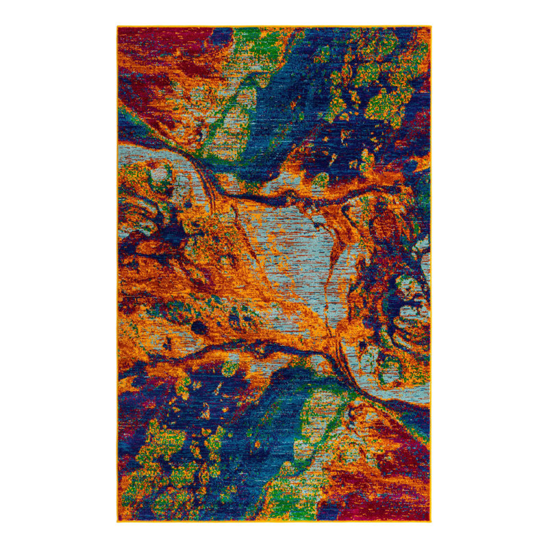 Malaija Abstract Indoor Rug, Rectangle 5'3" x 8'