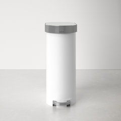 Simplehuman 60 Liter Brushed Stainless Steel Semi-round Liner Rim Step Can,  P Liner, Trash Cans & Recycling Bins