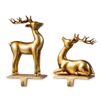 Christmas Reindeer Resin Stocking Holder