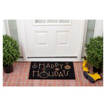 Rubber-Cal Happy Holidays to All A Christmas Doormat 15mm x 18 x 30