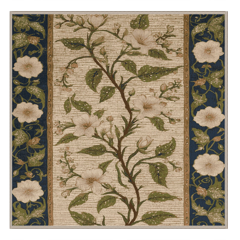 Machine Washable French Brown Area Rug, Square 7'