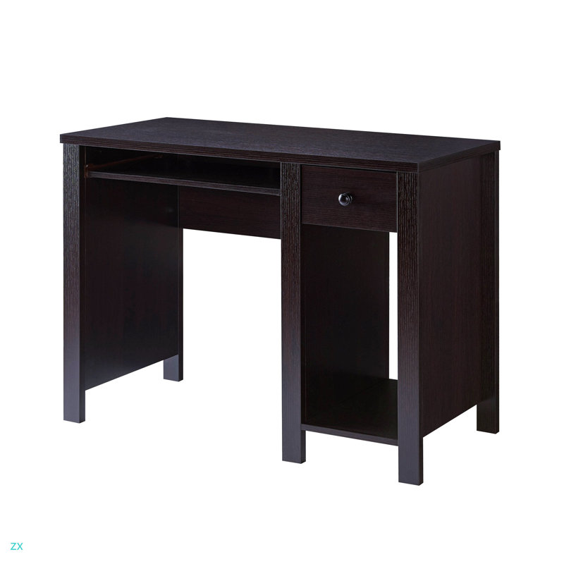 Student Desk With Hutch Home Office Desk 39"W Compact Desk Writing Desk Laptop Desk Red Cocoa  One Drawer Keyboard Drawer Wooden