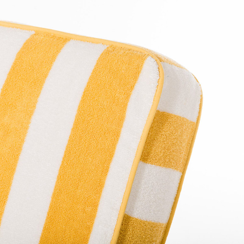 The Lounger Towel, Crew Mimosa Yellow Stripe