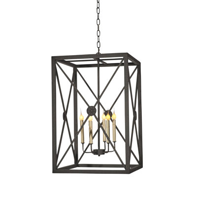 Medallion 6 - Light Geometric Square Chandelier