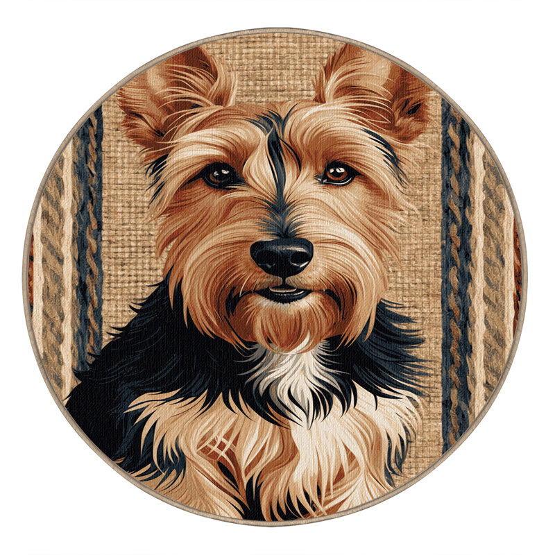  Tapis lavable Norwich Terrier, Rond 6 pi