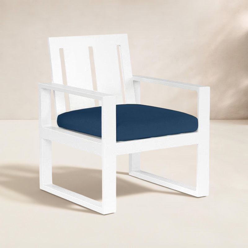 Chaise de patio avec coussin Camela, Spectre indigo Sunbrella®