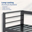 73 Canapé de patio 3 places en aluminium toutes saisons avec coussins bleus-1227847220