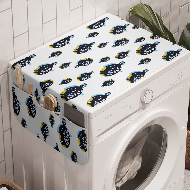 East Urban Home Nautical Washing Machine Organizer Pack of 2 47" x 18.5" Pale Sky Blue Yellow