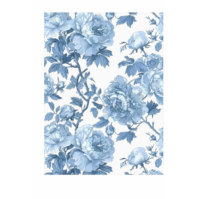 Motif floral de fleurs bleues III