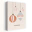 Pastel Christmas Ornaments Delicate Geometric Minimalist Winter Wall Art Print 1 Piece Wrapped Canvas Wall Art-1222861549