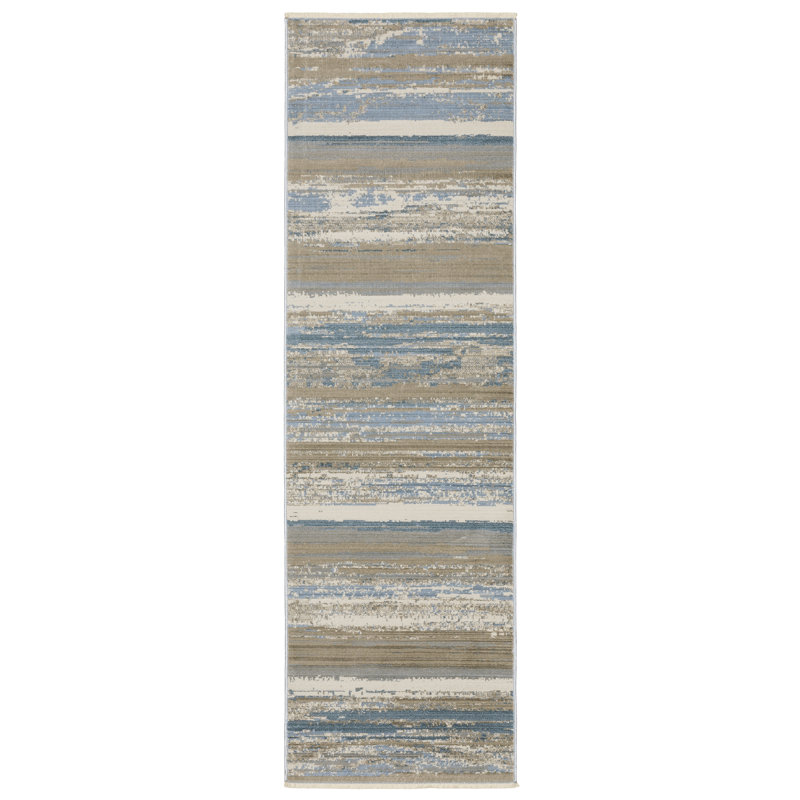 Striped Indoor Rug, Runner 2'3" x 7'6"