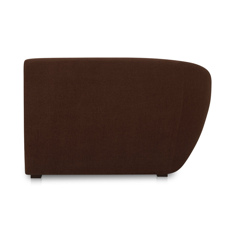 Anson Upholstered Left Arm Chaise, Chestnut Brown
