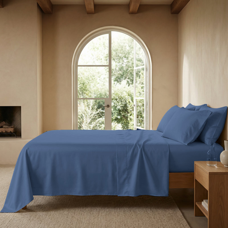 Ensemble de draps 100% satin de coton à densité de tissage 800 fils Threadmill, Vert sauge Céline