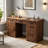 55" Farmhouse Executive Desk with Charging Station & Power Outlet-440110115