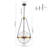 4-Light Dimmable Dimpled Glass Pendant