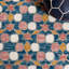 Tapis gris / rose en laine / coton touffeté à la main Blazier-1410561187