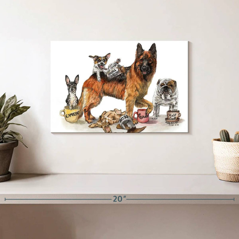 Brampt Coffee Dogs, 8" H x 12" W