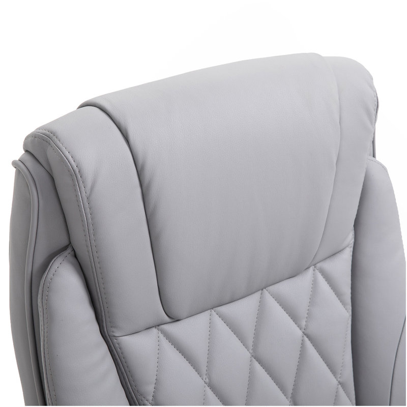 Chaise berçante ergonomique pivotante à haut dossier Vinsetto