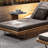 Teak Outdoor Recliner With Metal Frame Outdoor Chaise Lounge Set with Table , Cushion Included