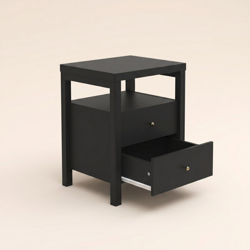 Kylo Modern 2 Pieces Bedroom Set, 2 Pcs: Bed, Nightstand, King