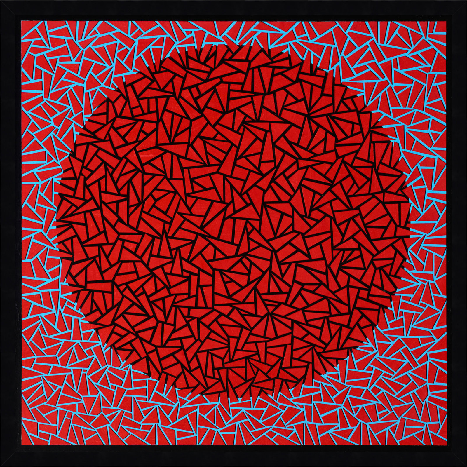 Gods Navel by Alex Dunn, 25" H x 25" W x 1" D, Black