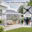 Tente de jardin pliable instantanée de 4 m x 4 m avec moustiquaire-137553497
