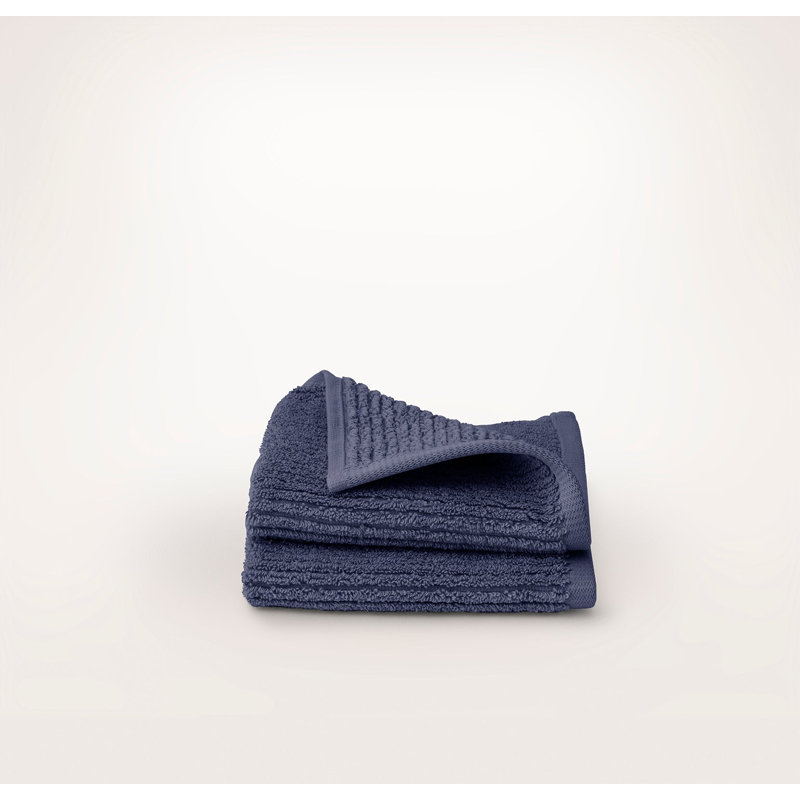 Turkish Ribbed Bath Sheet Set, Coastal Navy, 6 Pieces: 2 Bath Sheet, 2 Washcloth, 2 Hand Towel