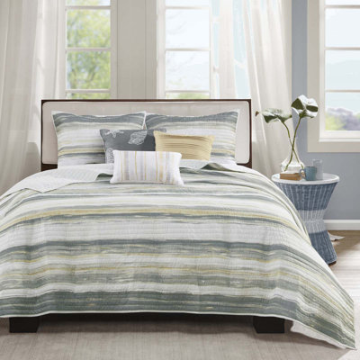 Ensemble de courtepointe 6 pièces avec coussins décoratifs 6 pièces