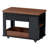 27.6'' Modern Multi-Function Coffee Table/Side Table With Foldable Top & Casters, Multi-Tier Storage, Black & Walnut-1290079833