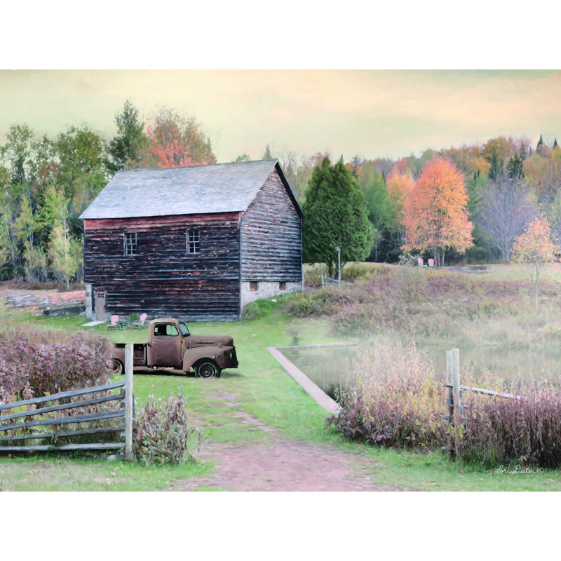 «Fall on the Farm I» par Lori Deiter, reproduction sur toile, H 12 po x l 16 po
