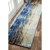 Blue/Black Area Rug