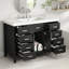 Meuble-lavabo 48 po avec lavabo, 2 portes et 8 tiroirs, système de fermeture en douceur, conception classique