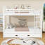 Lit superposé grand sur grand avec lit gigogne simple TG, échelle et garde-corps-851223636