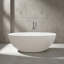 Baignoire de trempage autoportante à surface solide blanc mat 65 po x 30 po KISRAIS-116788122